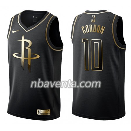 Camiseta Hombre Houston Rockets Eric Gordon 10 Nike Negro Golden Edition Swingman